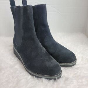 Cole Haan Johanna Chelsea Boots Women's Size 8 B Air Waterproof Suede Wedge